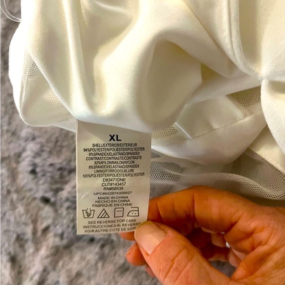 NWT Xtraordinary White Bodycon Mini Dress, Sheer Mesh Back, XL Juniors, 8 womens - Picture 13 of 16